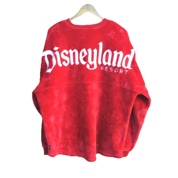 Disney Jackets & Blazers - Disneyland Spirit Jersey Red Plush Mickey Mouse Fleece Pullover Disney Adult XXL